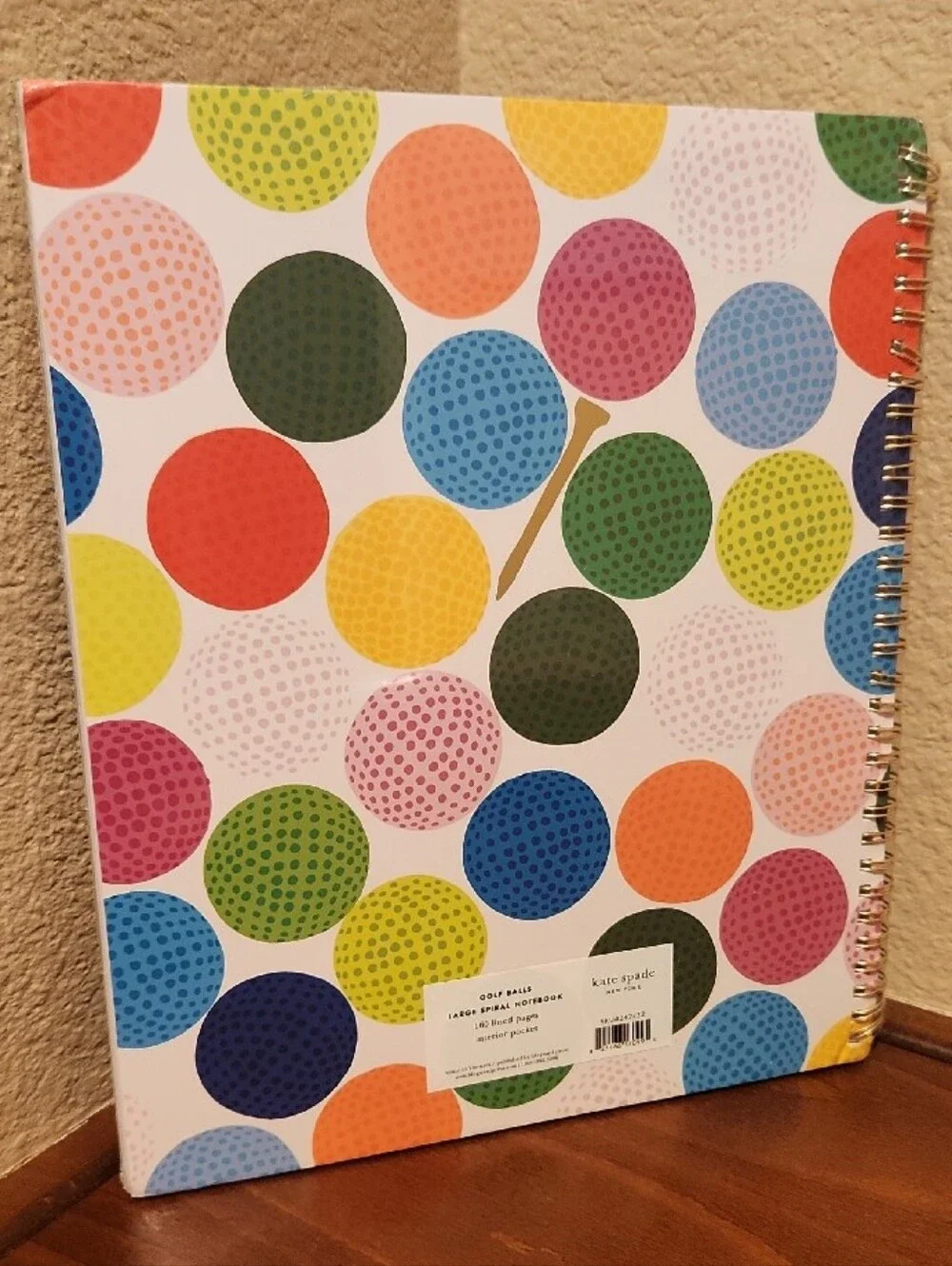 kate spade Golf Spiral Notebook and handcrafted Bookworm Pen
